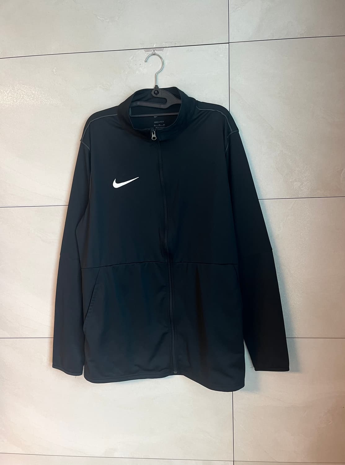 [L/105] 나이키 스우시 드라이핏 져지 집업 블랙 상품이미지3