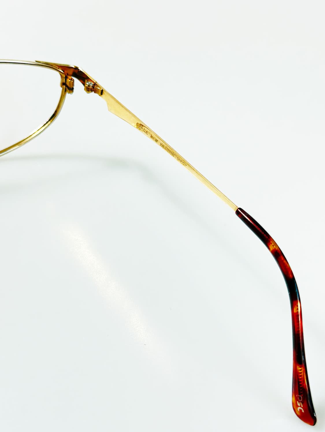 90s P.S.C FASHION 골드 메탈 슬림 스퀘어 빈티지 안경 상품이미지6