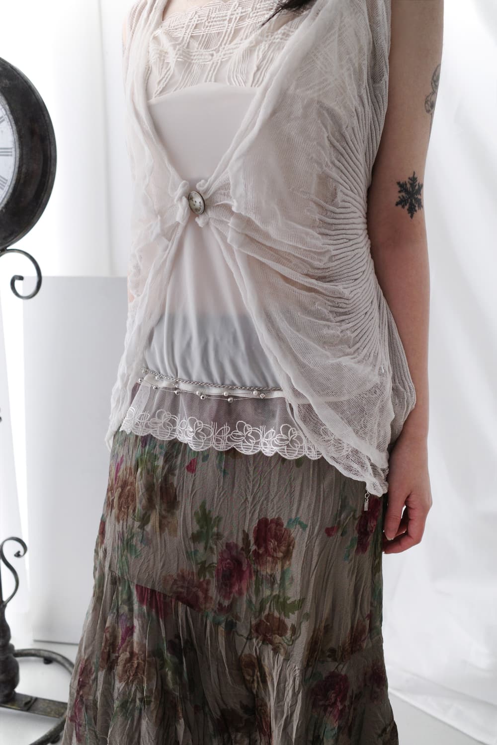 butterfly see-through sleeveless (set)  상품이미지5