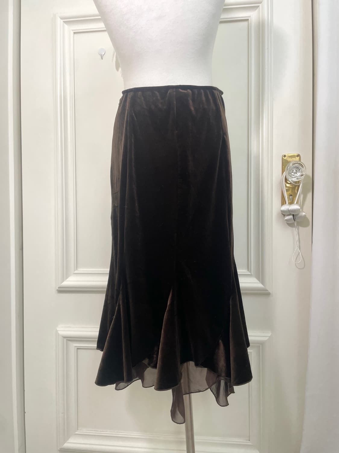 brown velvet ruffle fairy skirt 상품이미지4