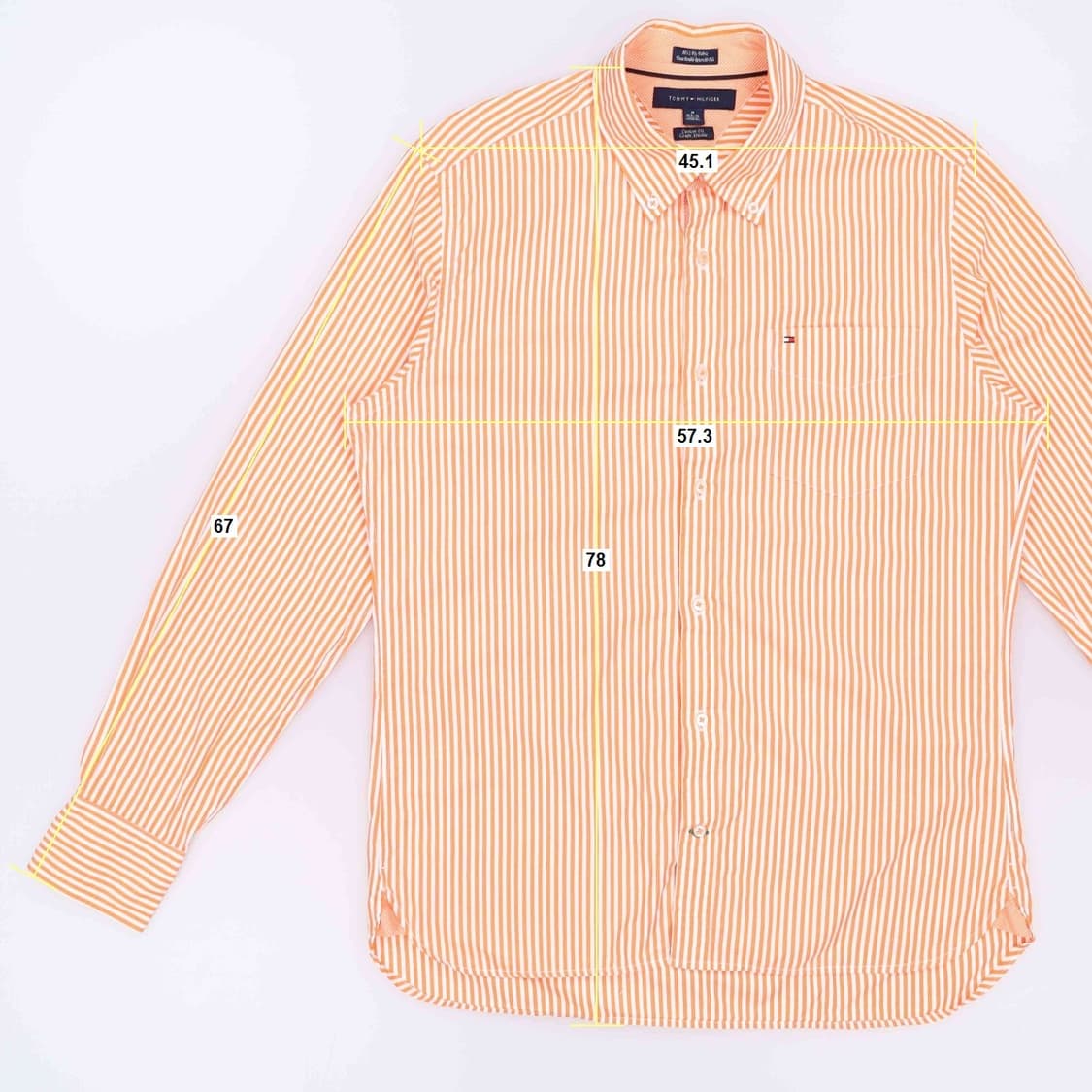 [M] 타미힐피거 남성 스트라이프 포켓 드레스 셔츠 남방 3785 상품이미지7