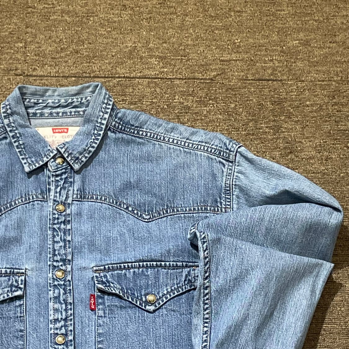 (S) 90s Levi's 리바이스 코튼 데님 셔츠 상품이미지4