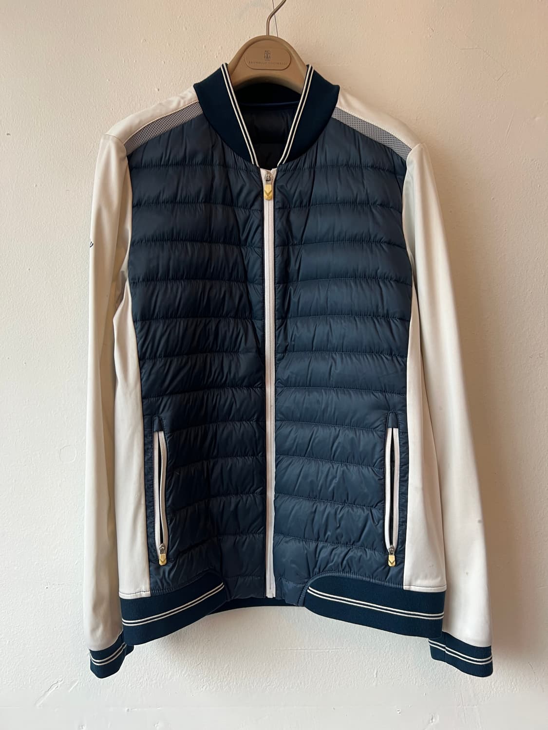 캘러웨이 남성 네이비 간절기 패딩배색자켓 골프점퍼 상품이미지2