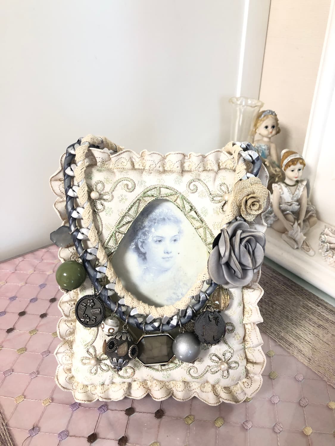 Oriental antique flower Necklace 상품이미지3