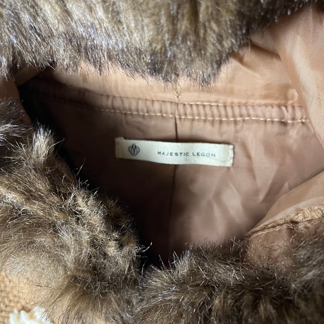 [JPN] 빈티지 라떼 퍼 더플 케이프 상품이미지5