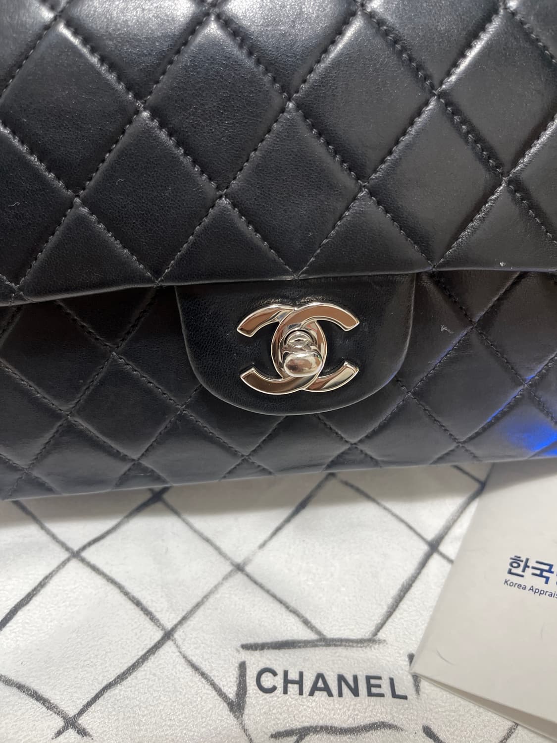 샤넬 클레식 스몰 램스킨 은장 상품이미지2