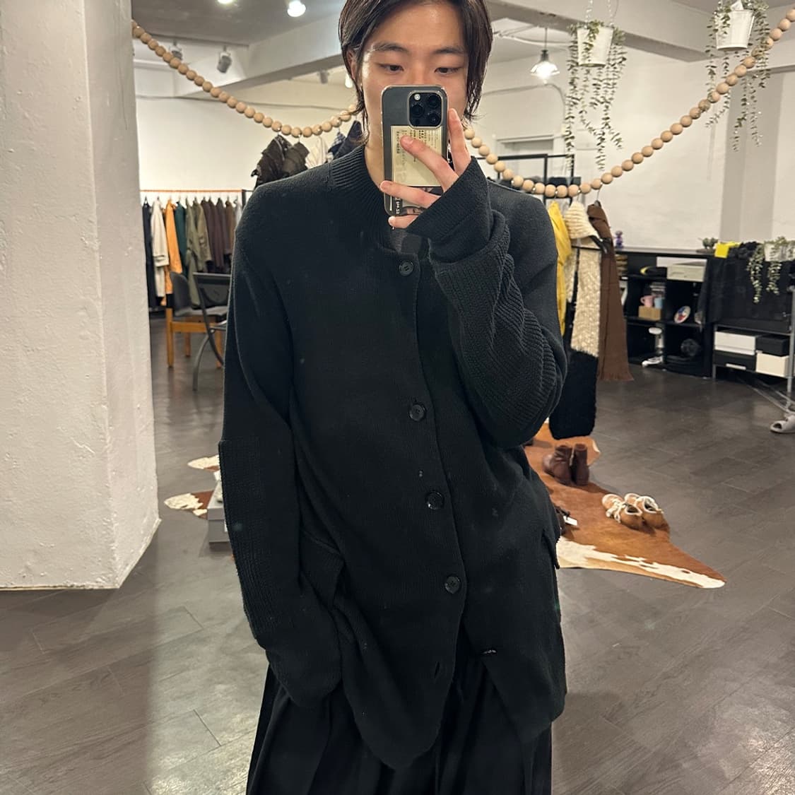 요지야마모토 뿌르옴므 오버사이즈 가디건 상품이미지5