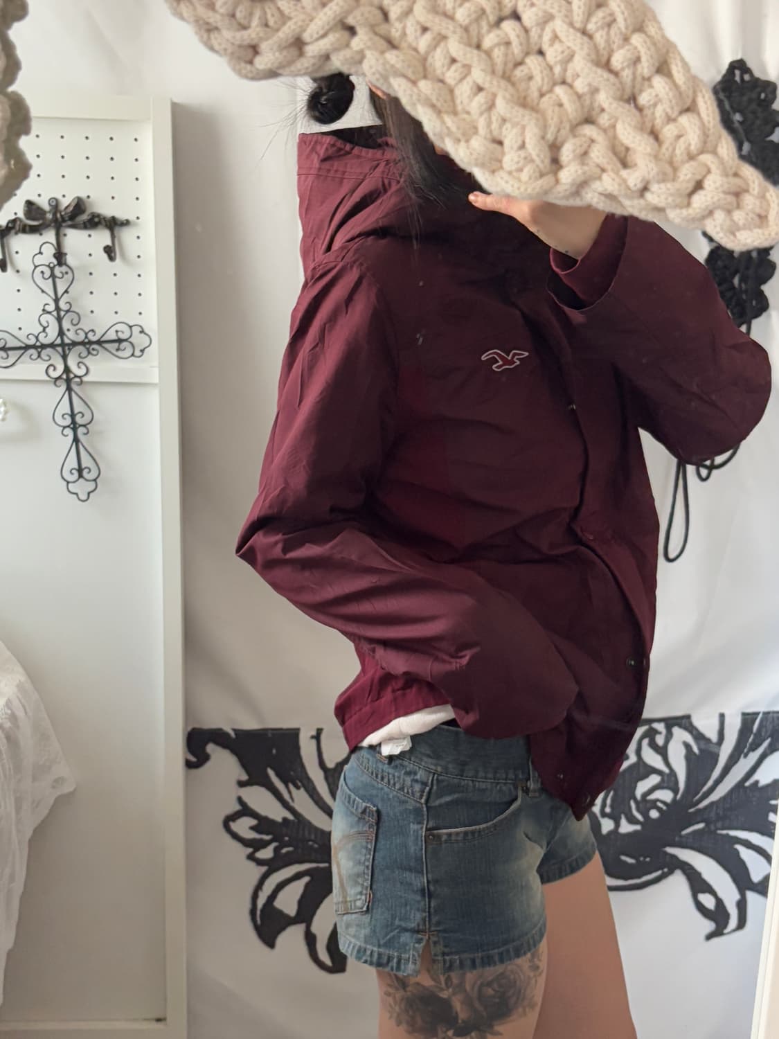 • Hollister Burgundy Windbreaker 상품이미지7