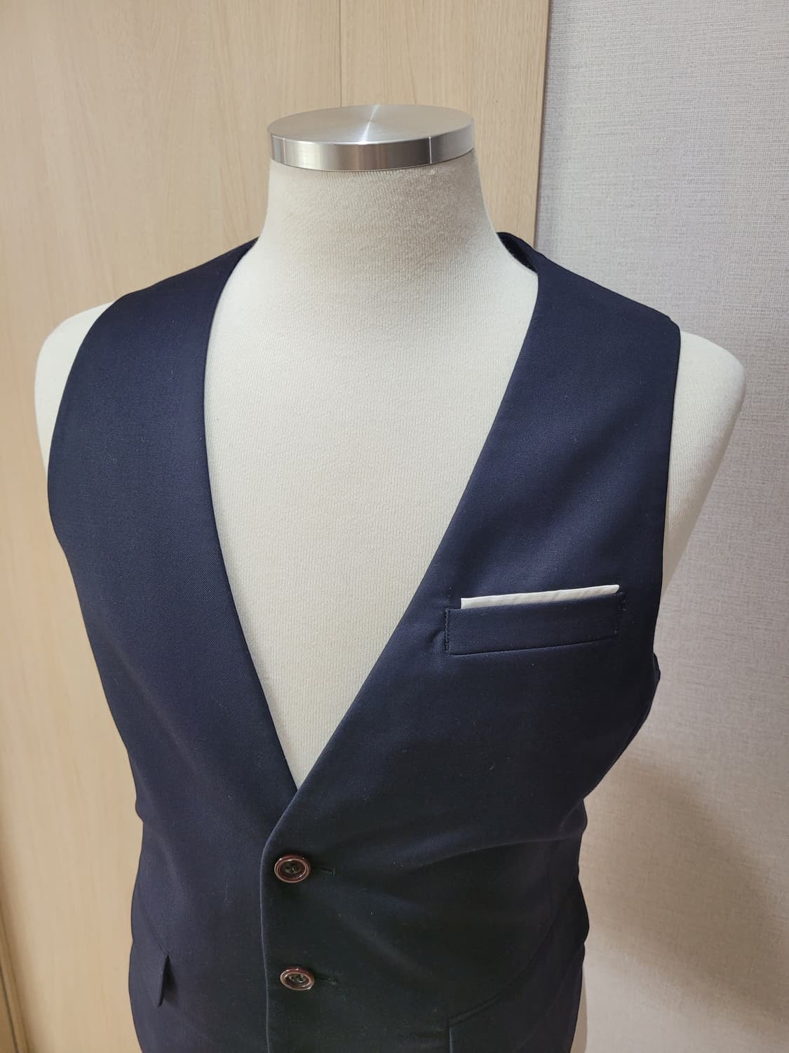 스파오포맨 SPAO for men 3버튼 조끼 100 네이비 상품이미지3