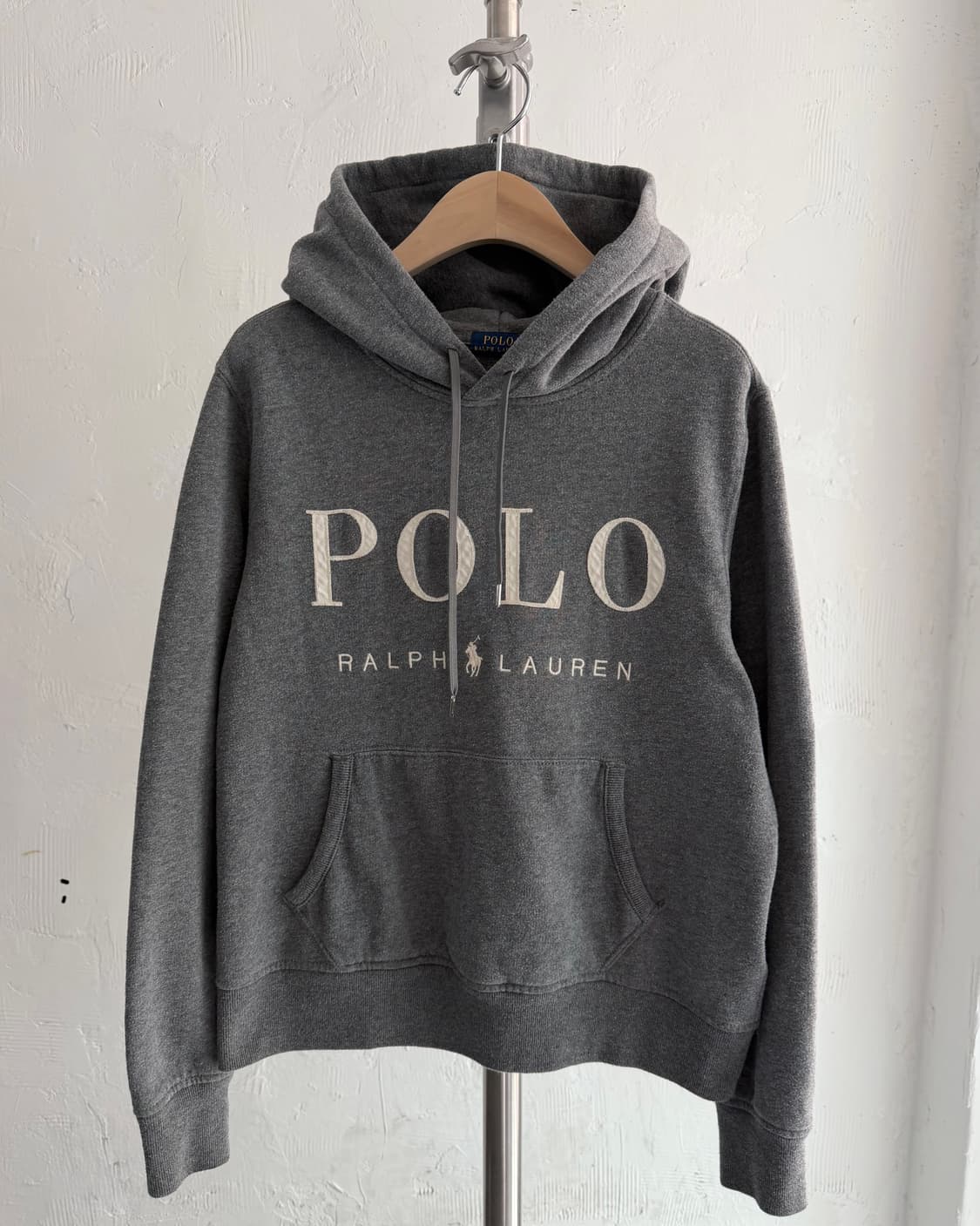 Polo 폴로 랄프로렌 QR라벨 POLO로고 그레이컬러 후드 상품이미지5