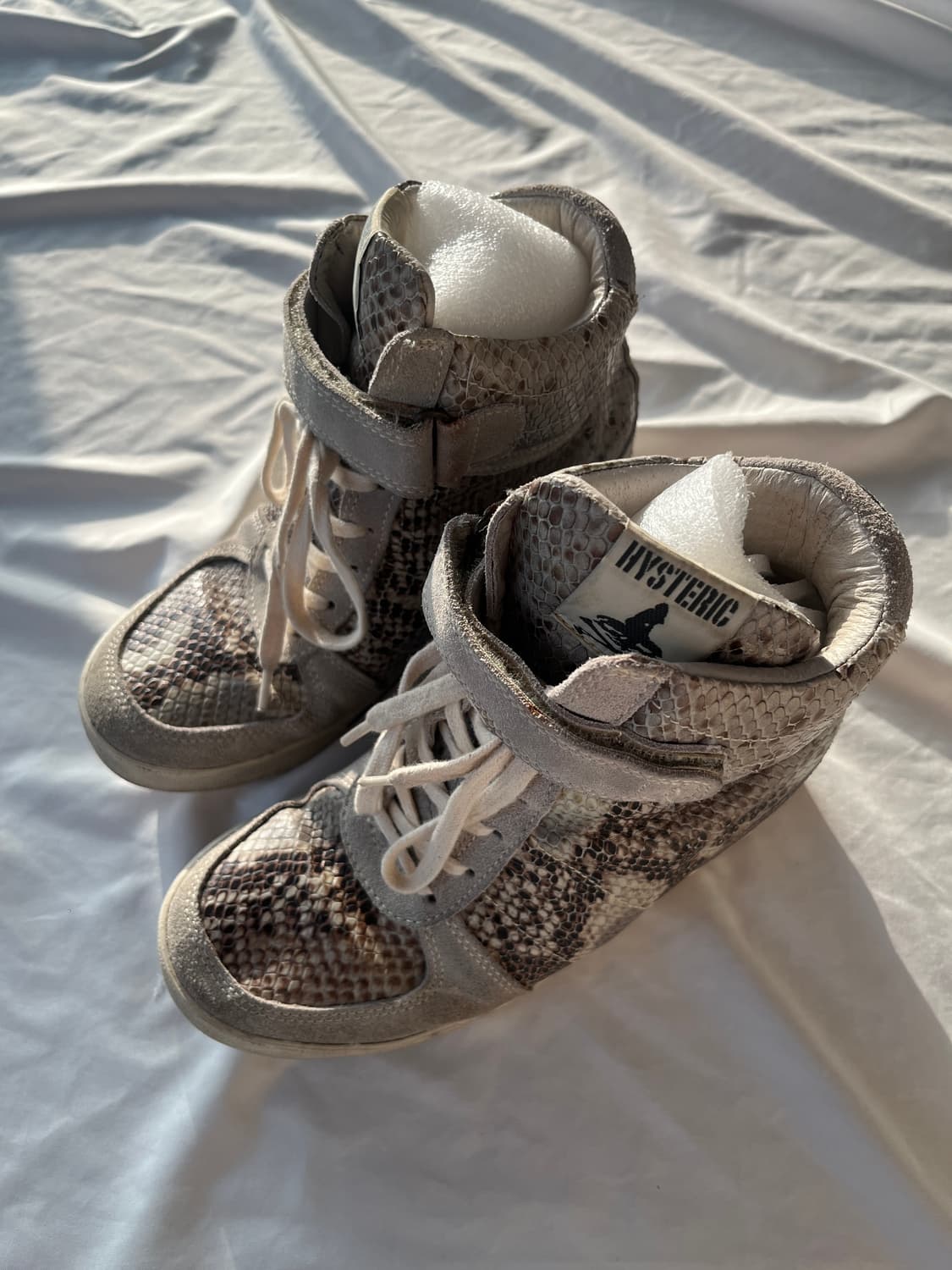 히스테릭 글래머 파이톤 하이탑 플랫폼 스니커즈 운동화 신발 상품이미지3