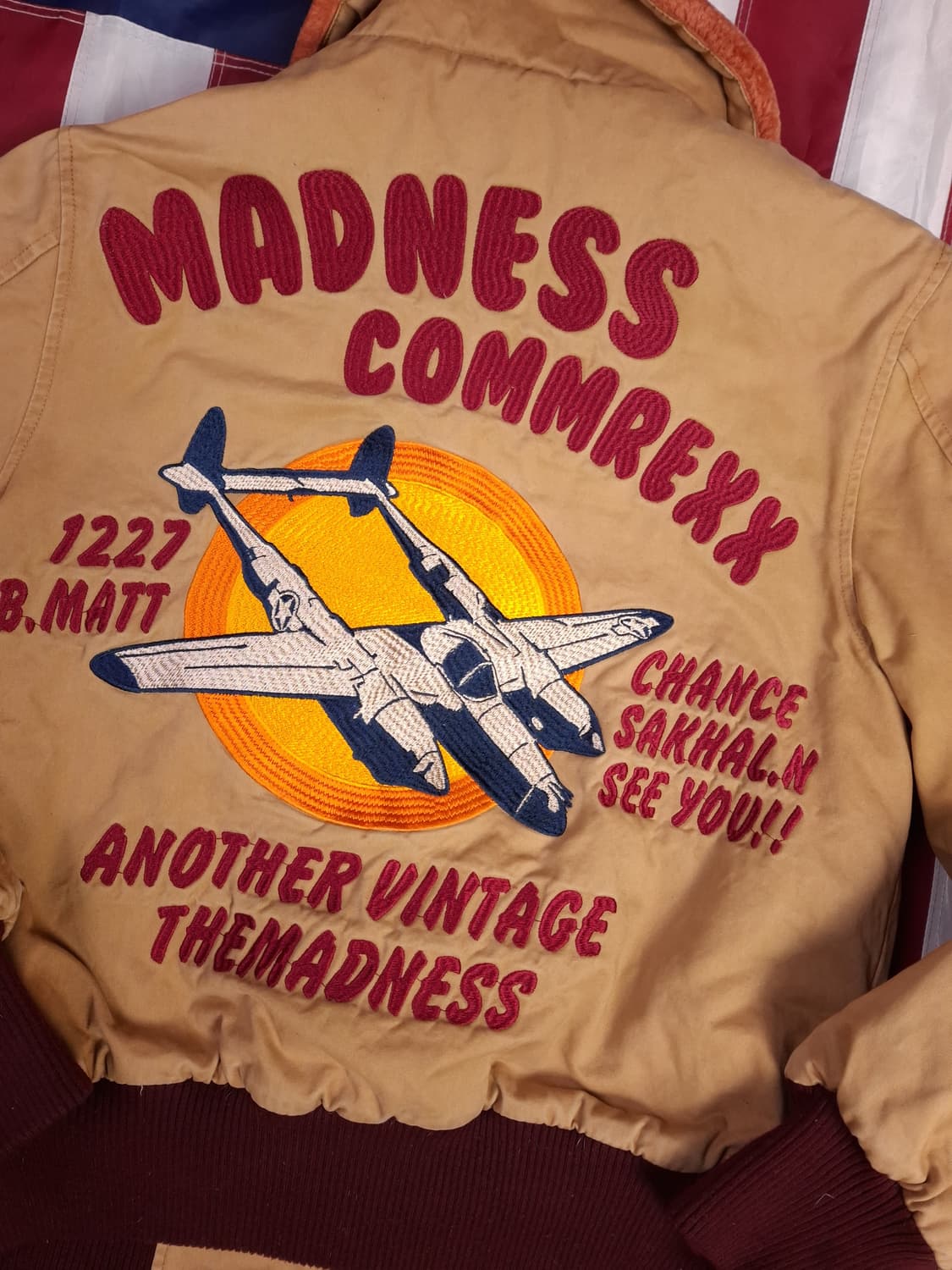 오리지날 MADNESS 매드니스 자수 항공 폭격기 자켓 상품이미지2