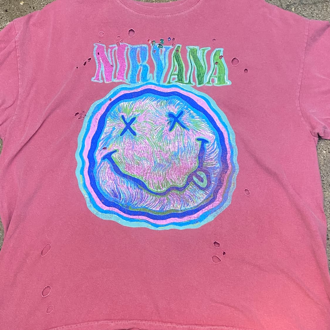레어) 미국 빈티지 너바나 정식 굿즈 반팔티 상품이미지3