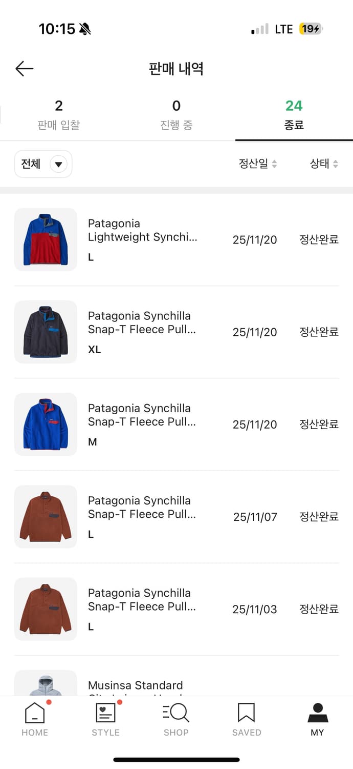 파타고니아 신칠라 헤비웨이트 L 상품이미지9