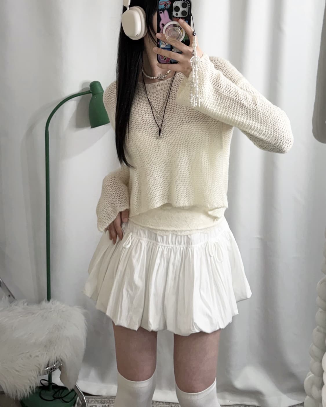 아이보리 시스루 니트 상품이미지2