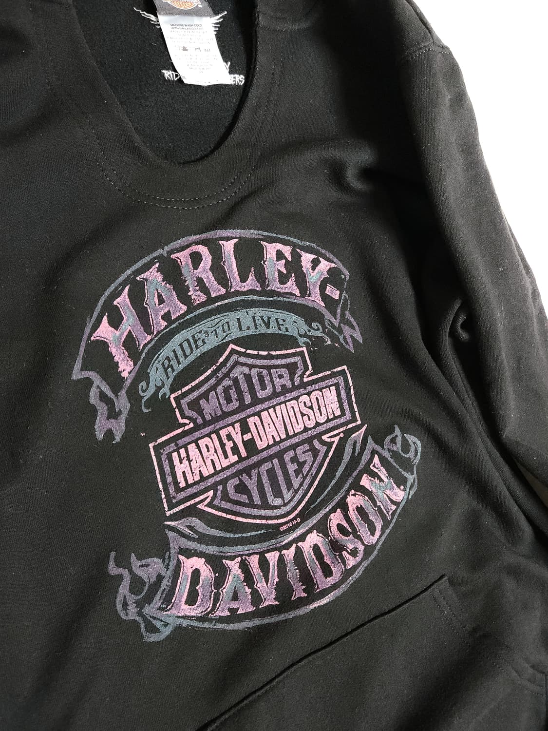 할리데이비슨 날개 프린팅 펑크 후드 상품이미지4