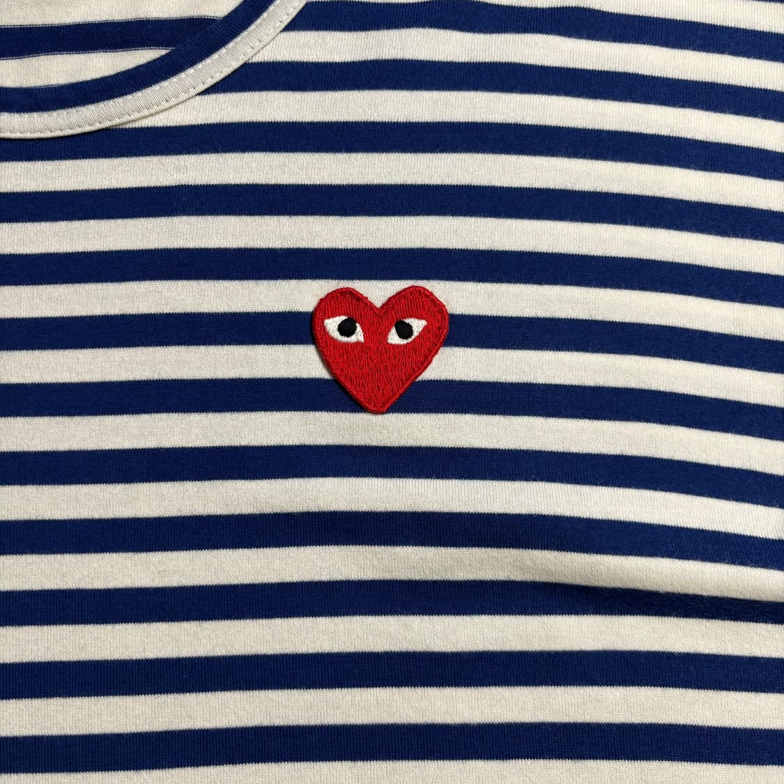 플레이 꼼데가르송 스트라이프 롱슬리브 블루 화이트 2XL 상품이미지2