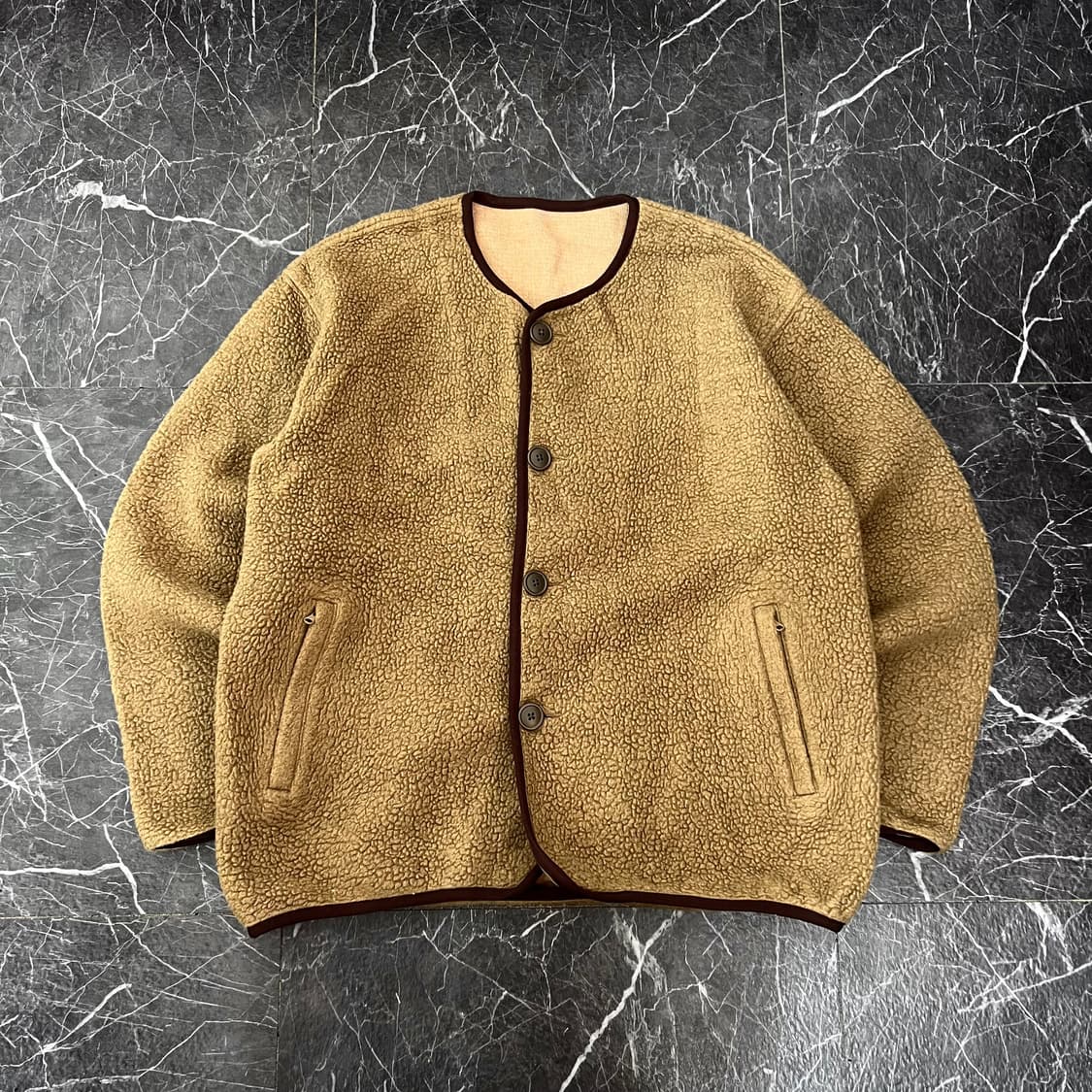 필그림 서프 서플라이 울 블랜드 플리스 자켓 브라운 상품이미지4