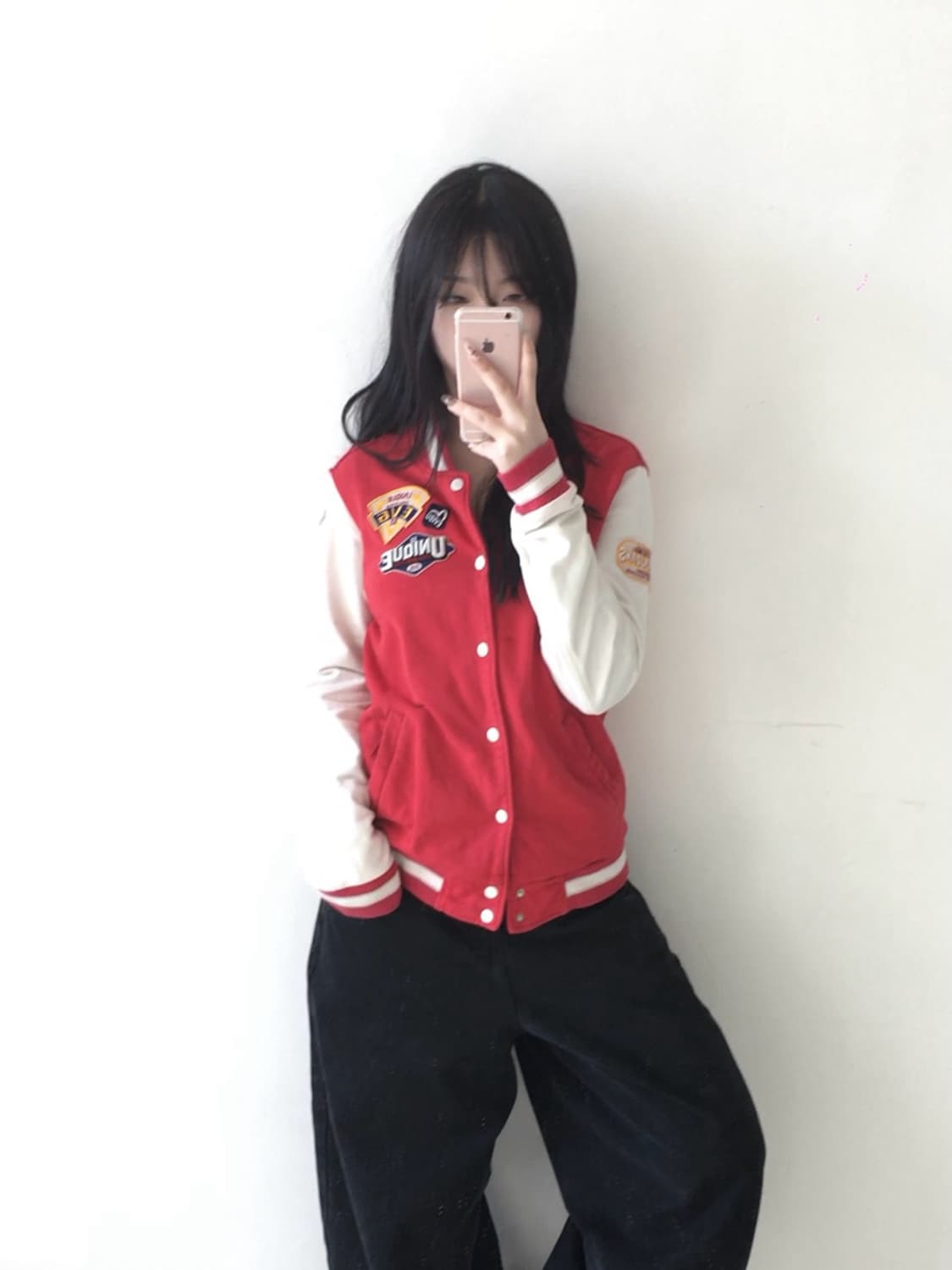 에비수 멀티 와펜 바시티 자켓 상품이미지1