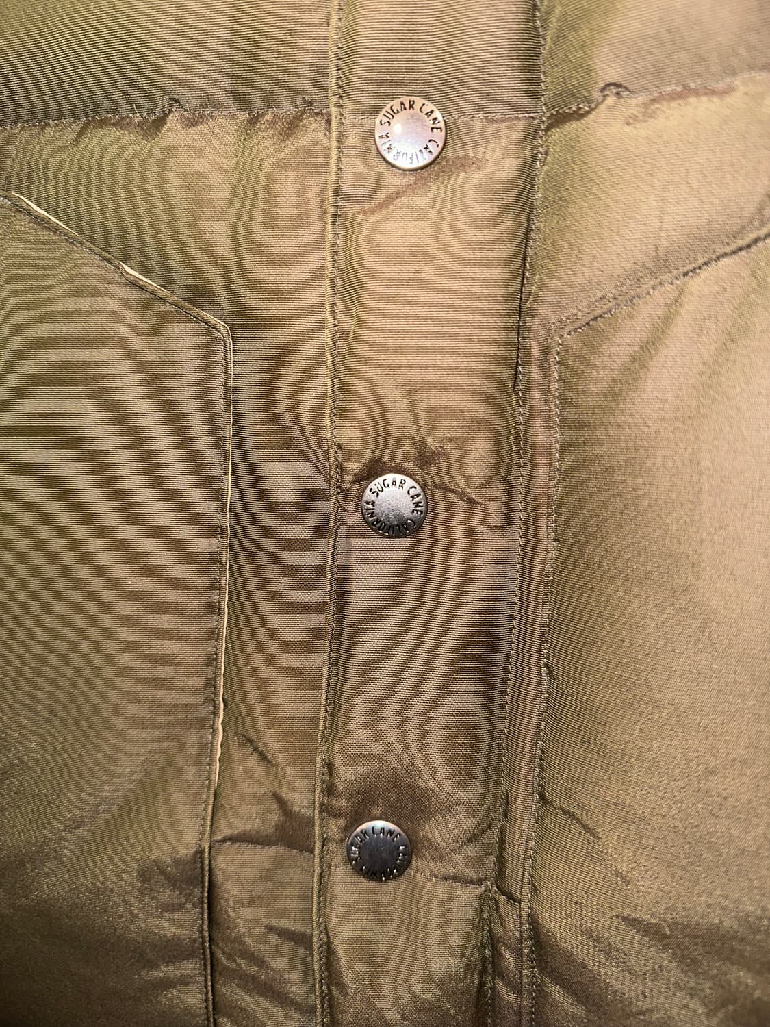 Sugar Cane leather yoke T/C down vest 상품이미지7