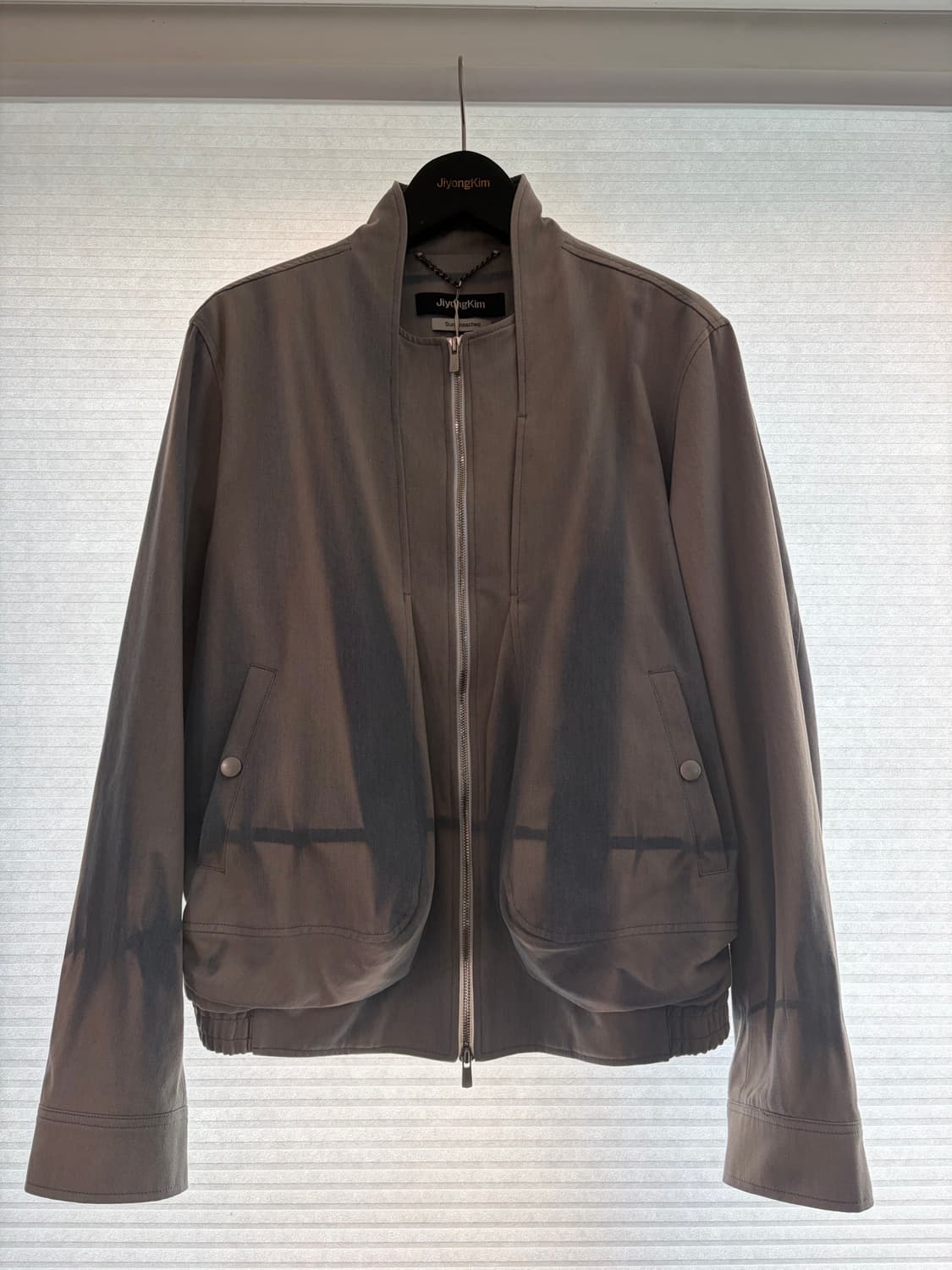 [4]지용킴 숄 카라 자켓 블루 상품이미지1