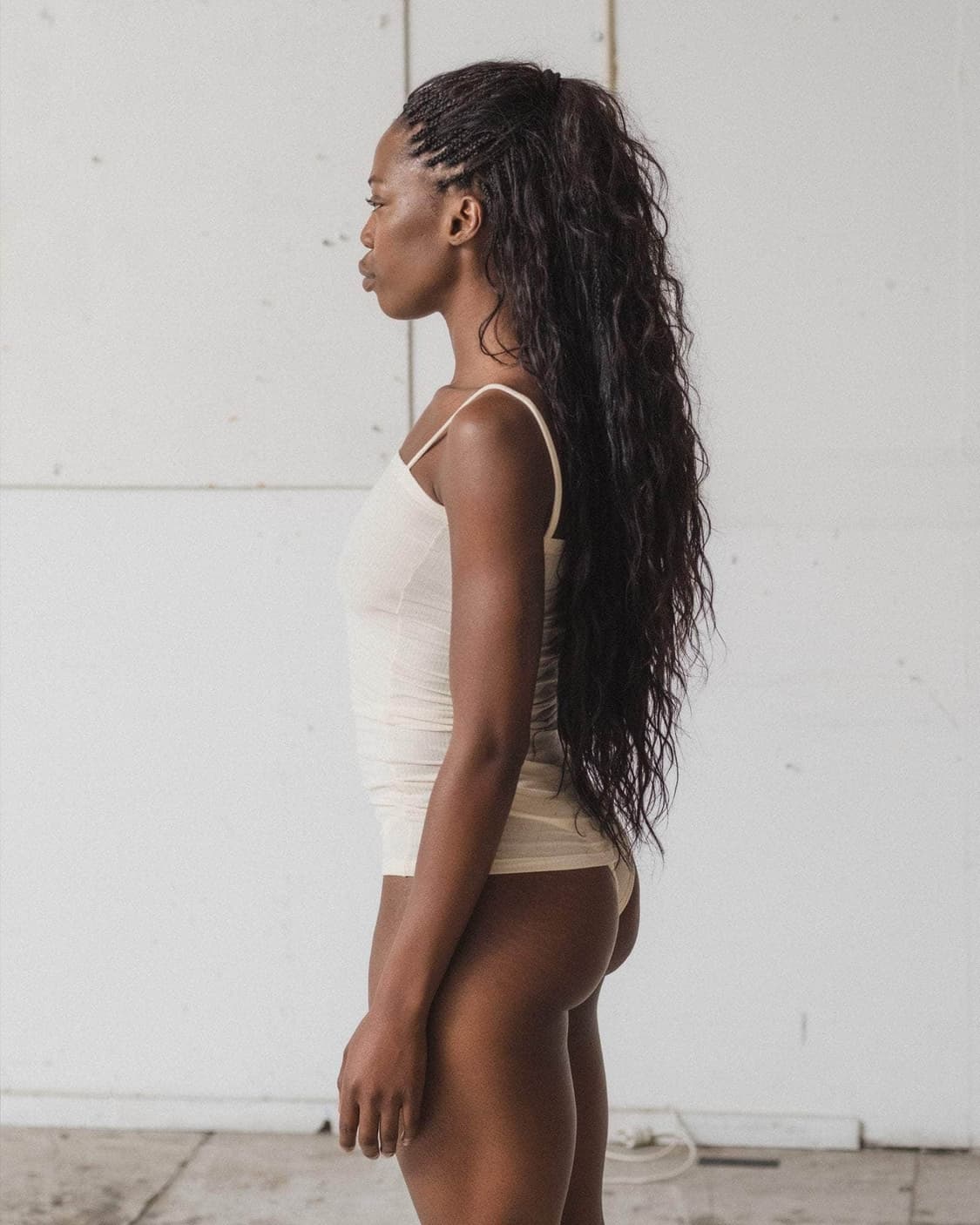 (XS,S,ML) 베이스레인지 26SS Nida 탱크탑/오프화이트 상품이미지5