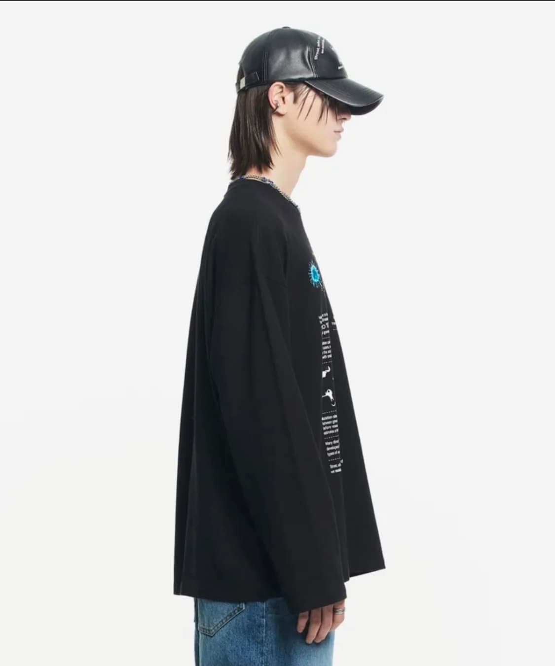 새상품 ) 메종 미네드 프린팅 오버핏 긴팔티 상품이미지2