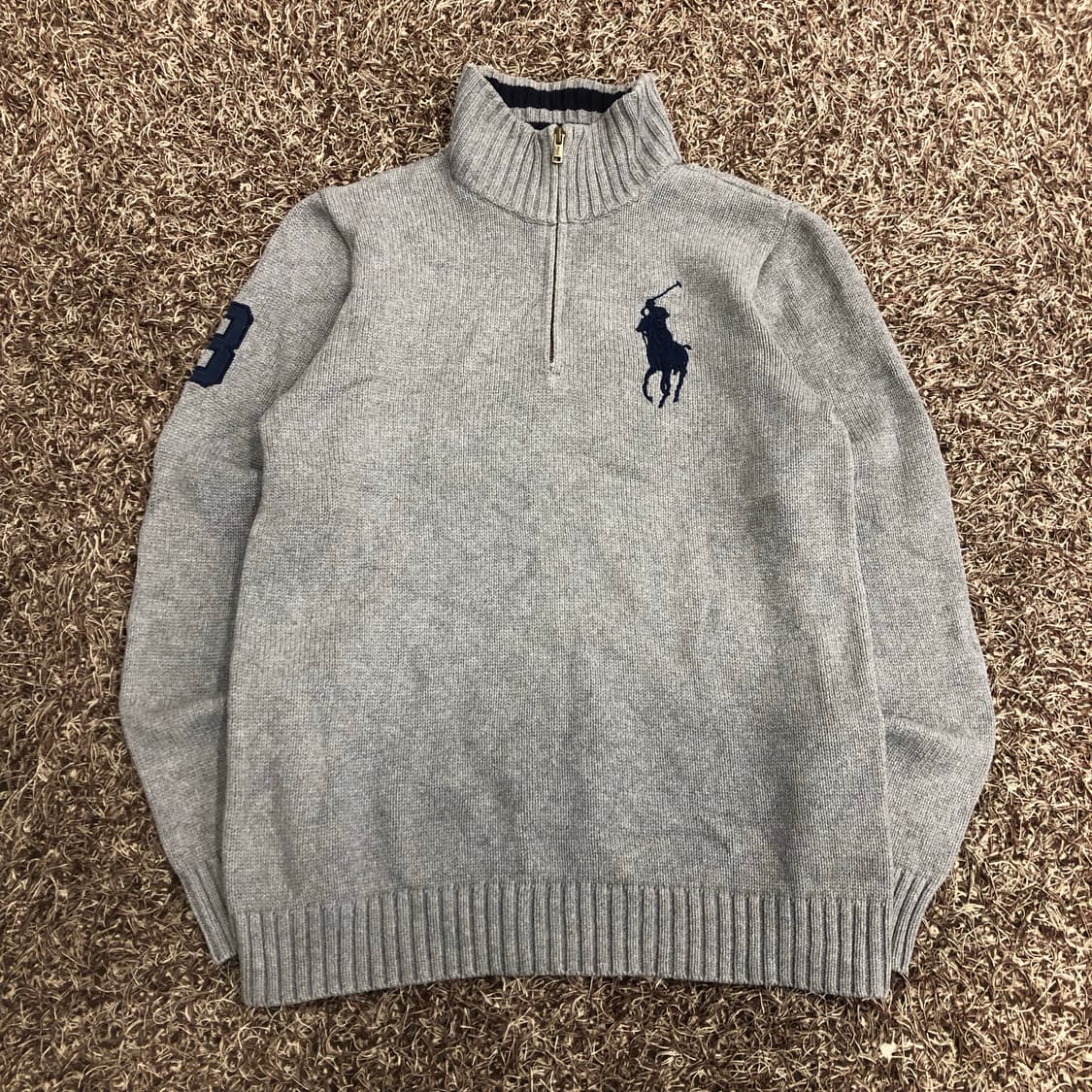 폴로 랄프로렌 빅포니 반집업 니트 상품이미지2