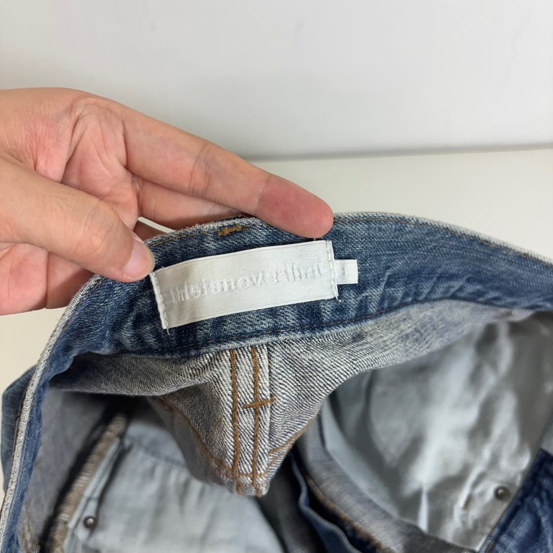 L 디스이즈네버댓 중청워시드 레귤러핏 크롭진 상품이미지6