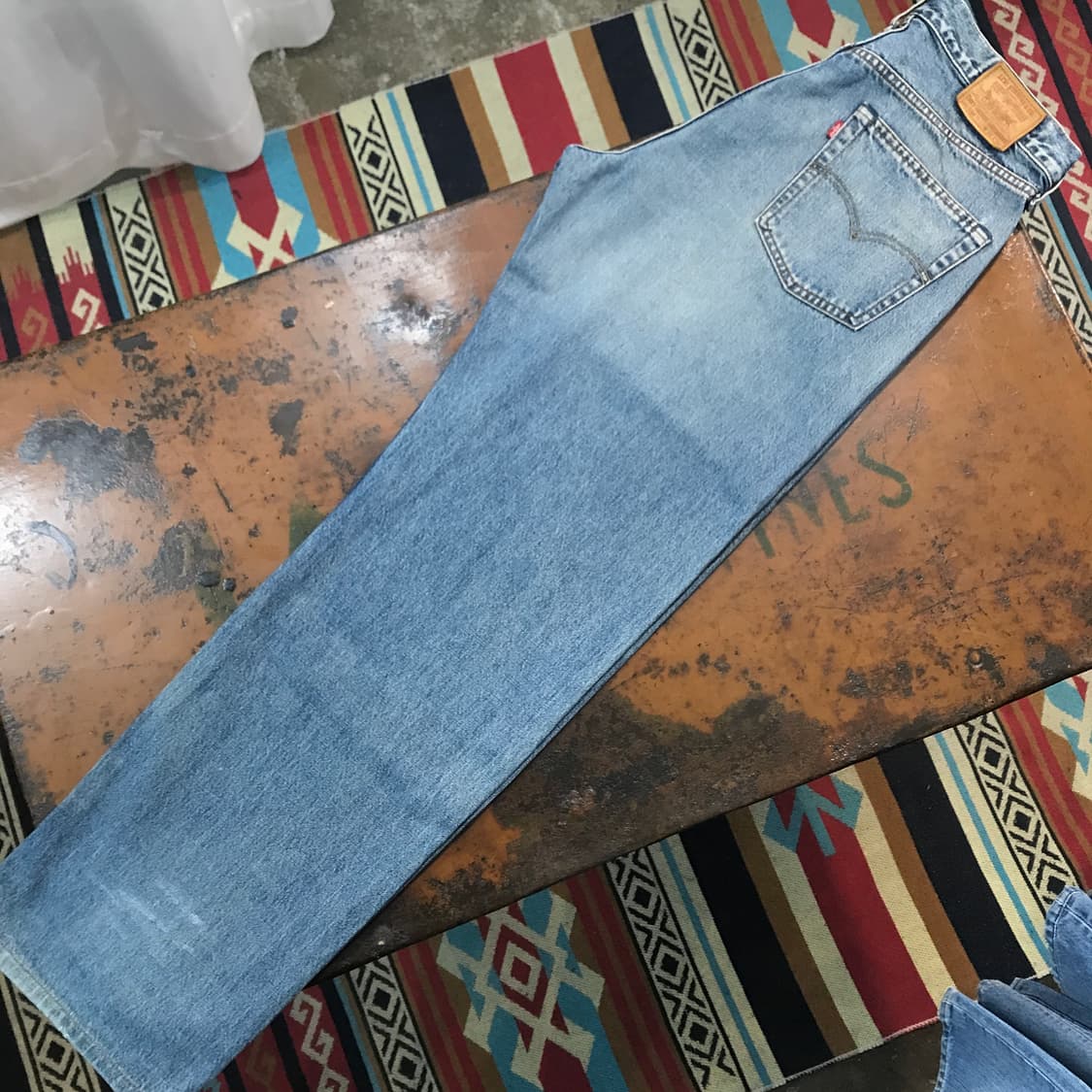 90s 리바이스 504 중청 데님 팬츠 허리 33 사이즈 상품이미지3