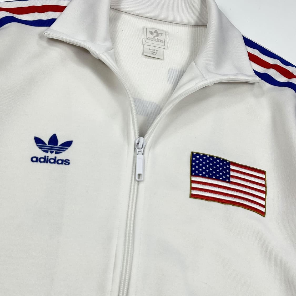아디다스 USA 파이어버드 화이트 트랙탑 져지 (M) 상품이미지4