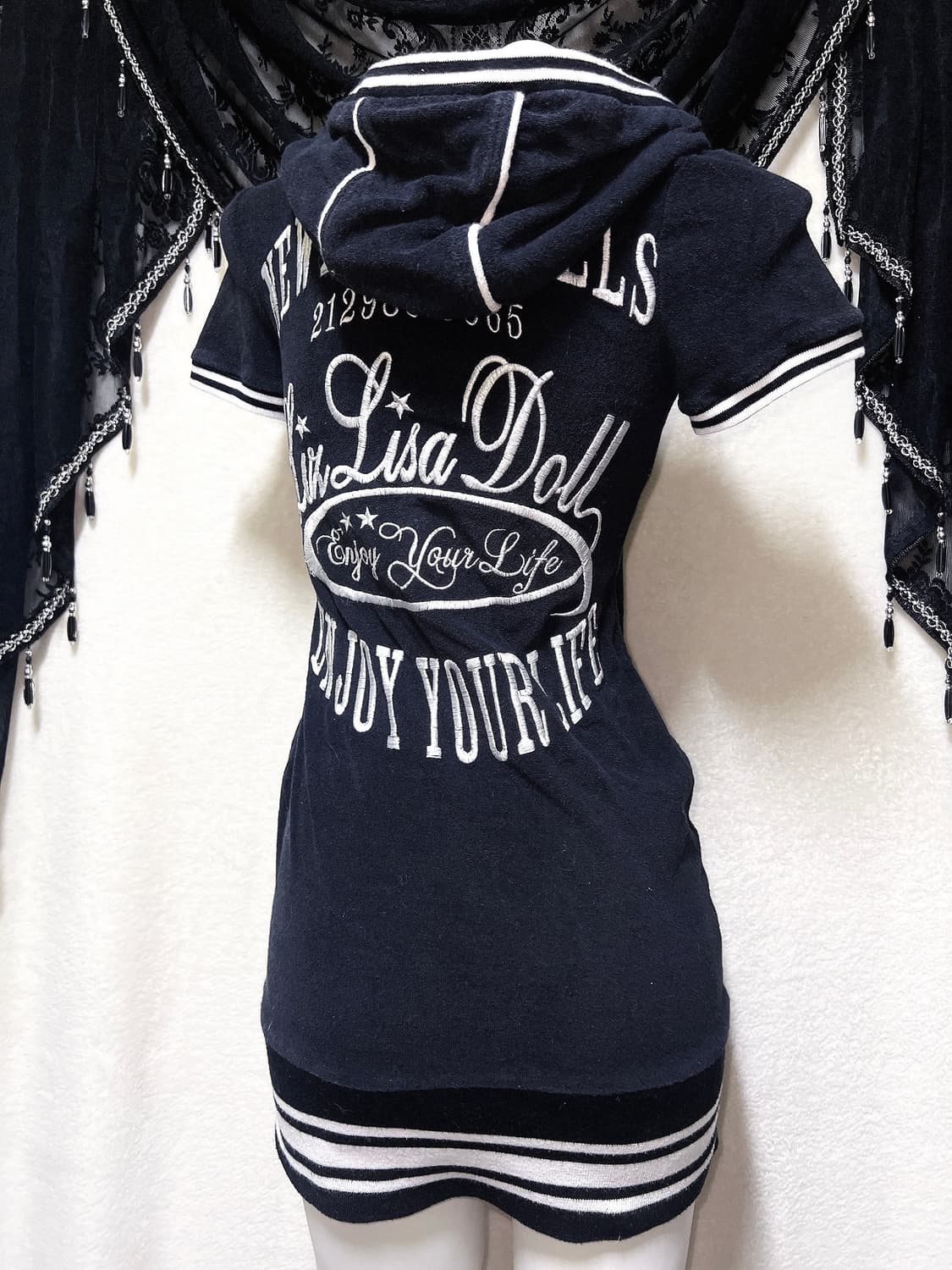 리즈리사돌 y2k 와투케 오네갸루 펑크 베메클 투웨이 후드집업 원피스 상품이미지7