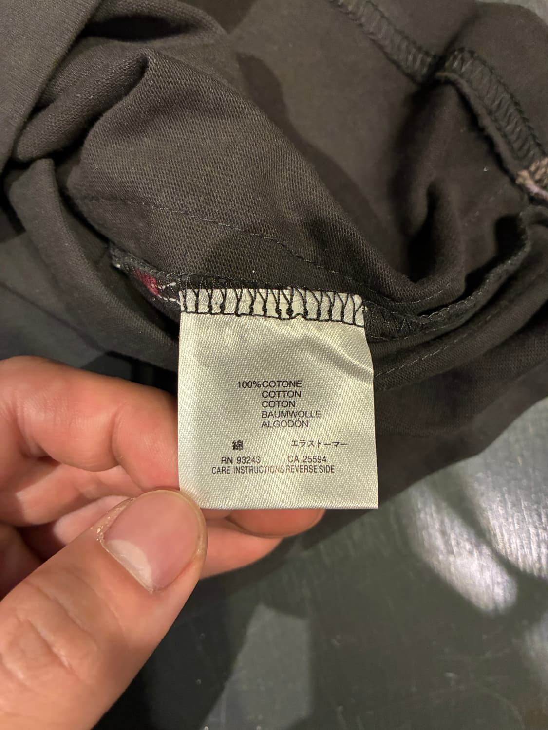 M) 아르마니 래글런 롱슬리브 차콜 상품이미지4