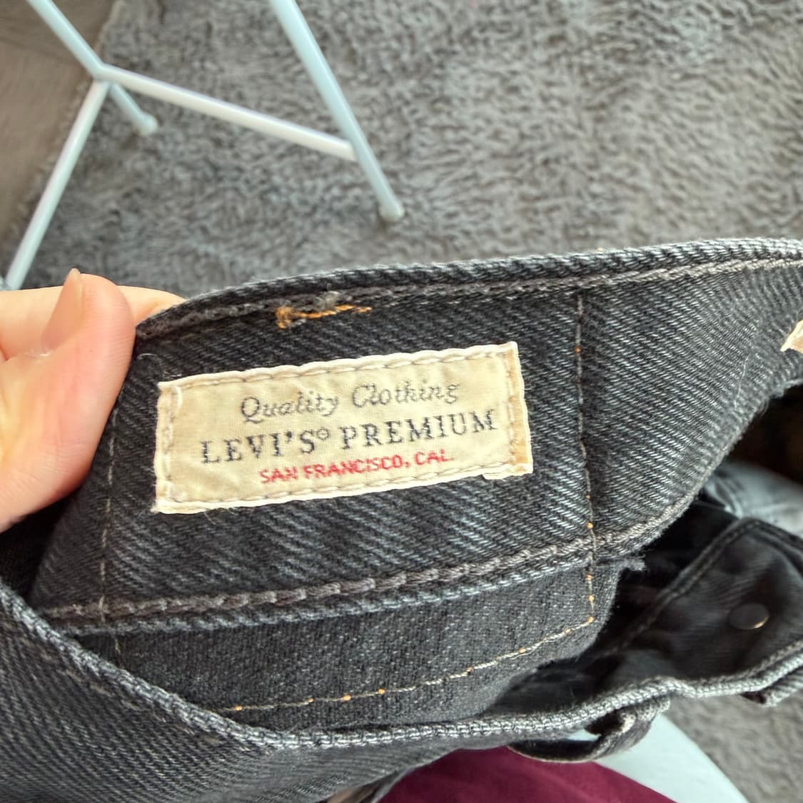 리바이스 블랙 와이드 데님 팬츠 상품이미지5