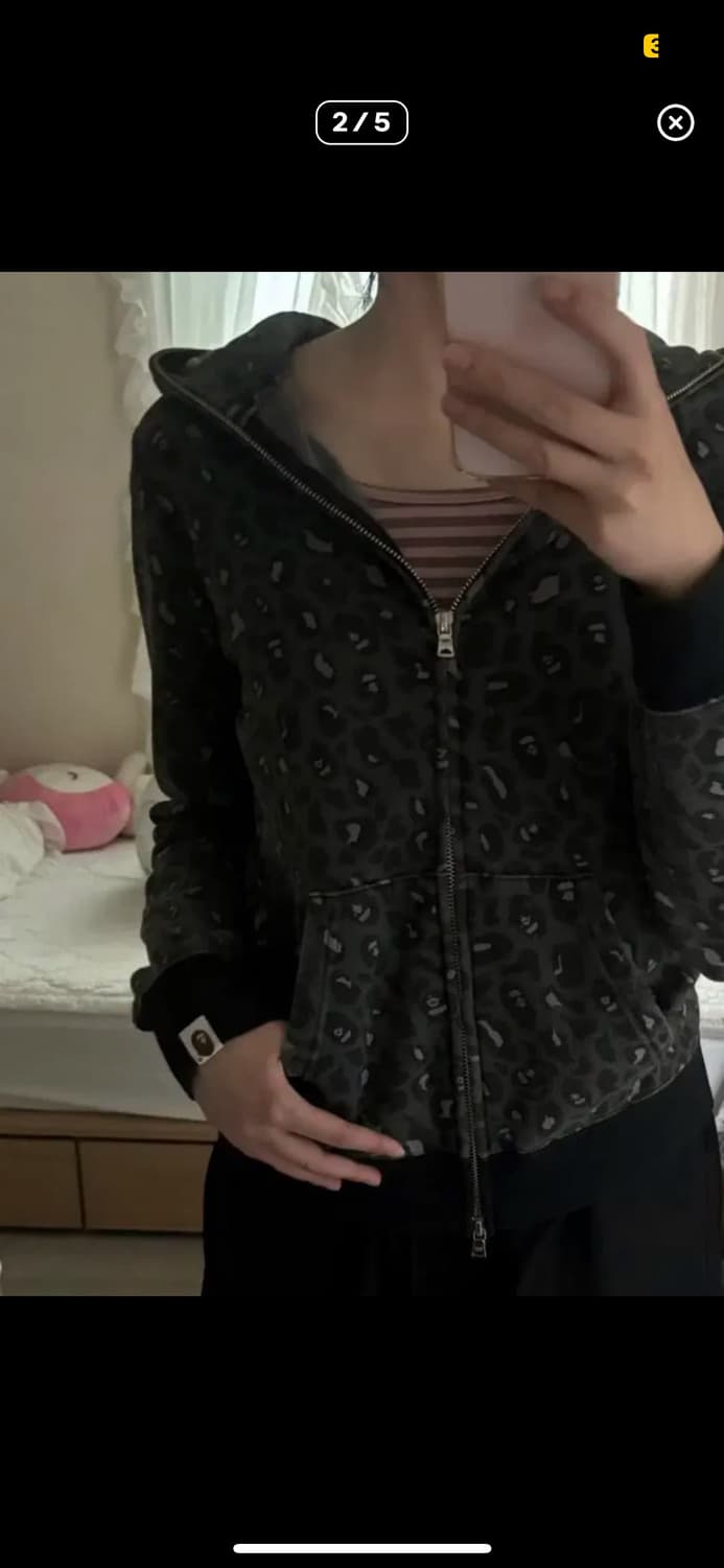 베이프 호피 후드집업 뉴진스 혜린 상품이미지2