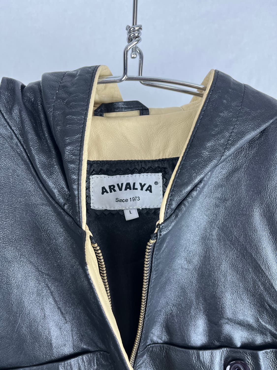 Vintage 리얼레더 후드 자켓  상품이미지3