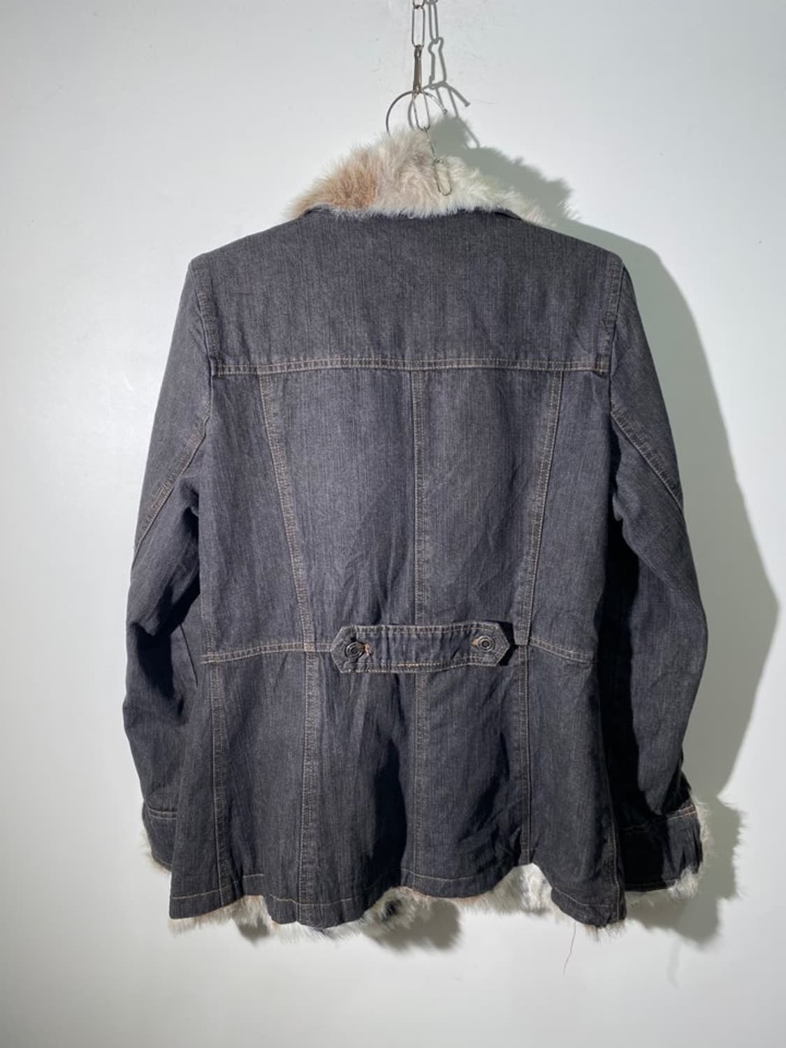 빈티지 퍼 트리밍 데님 자켓 상품이미지2
