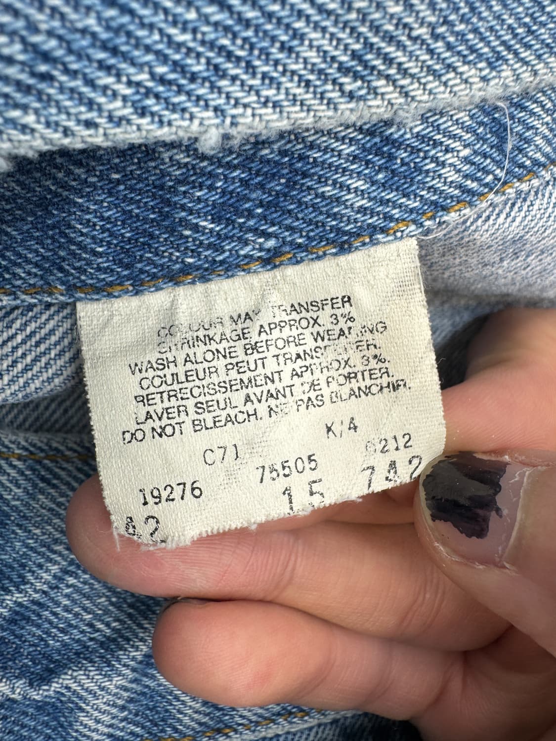 리바이스 75505 오렌지탭 데님 자켓 상품이미지7