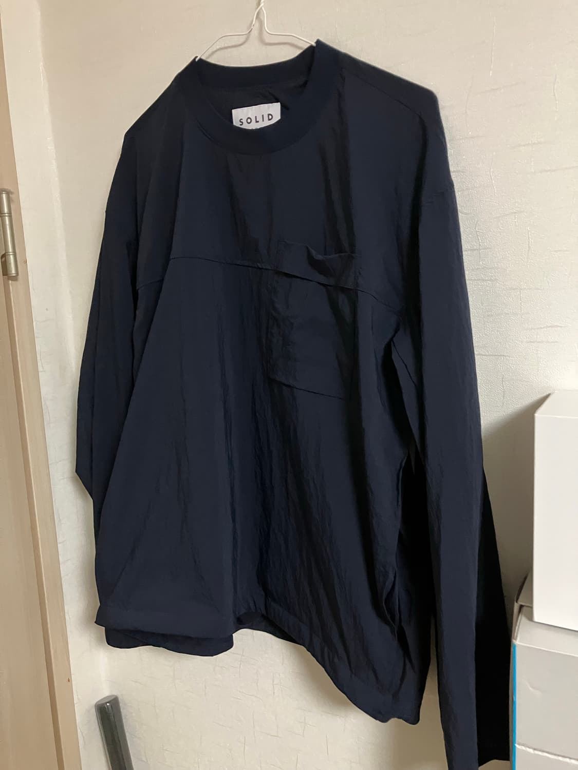 [새상품급] 솔리드옴므 나일론 풀오버 네이비 46 상품이미지2