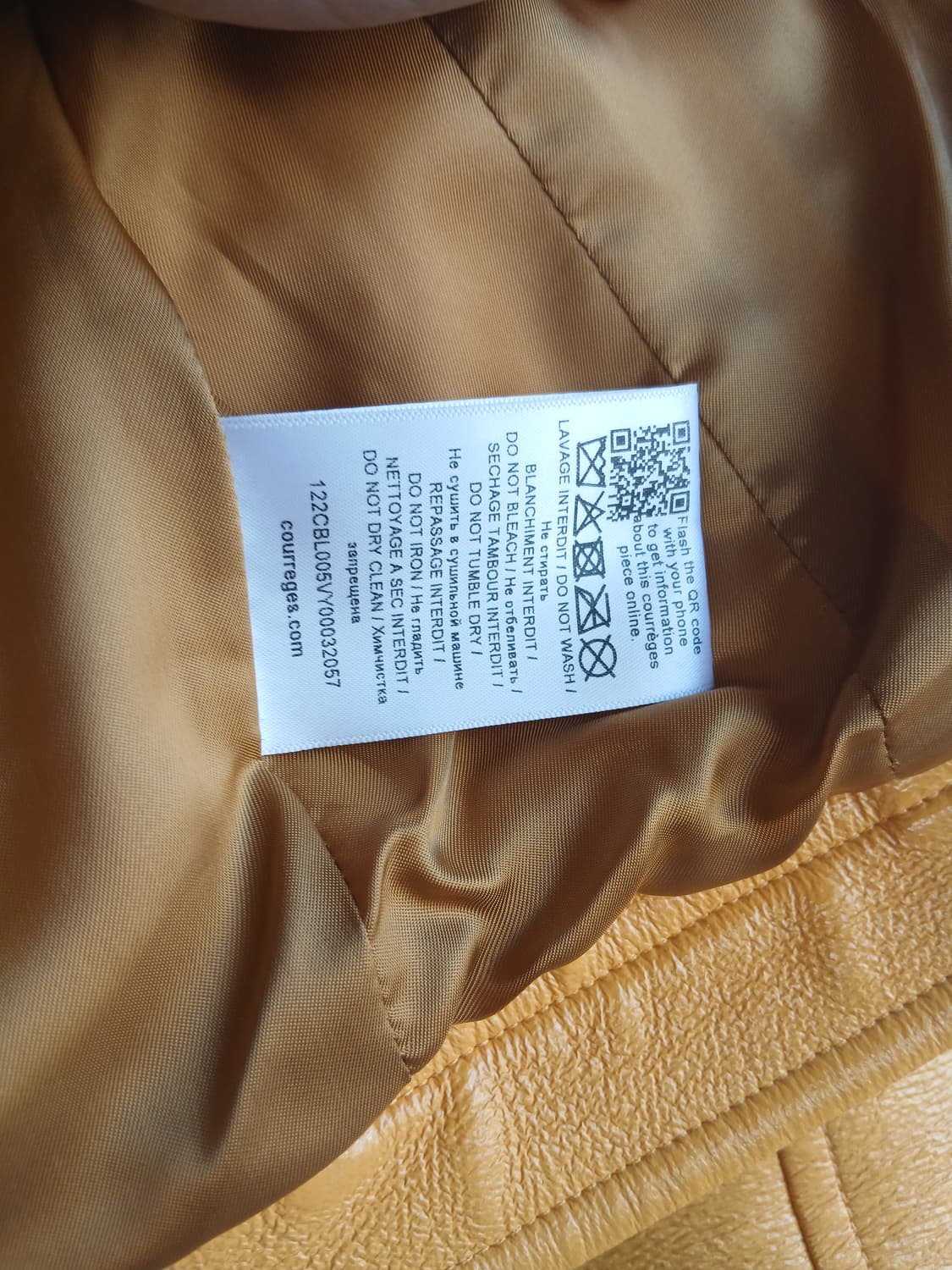 Jacket iconic Courrèges Reedition vynil 상품이미지5