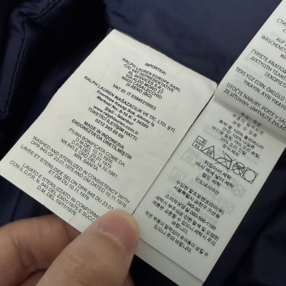 새상품) 매장 정품) 폴로 다운 패딩 네이비 상품이미지3