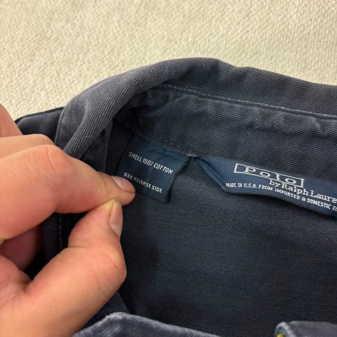 100 폴로랄프로렌 90s 메이드인 USA 워크 블루종 자켓 상품이미지4