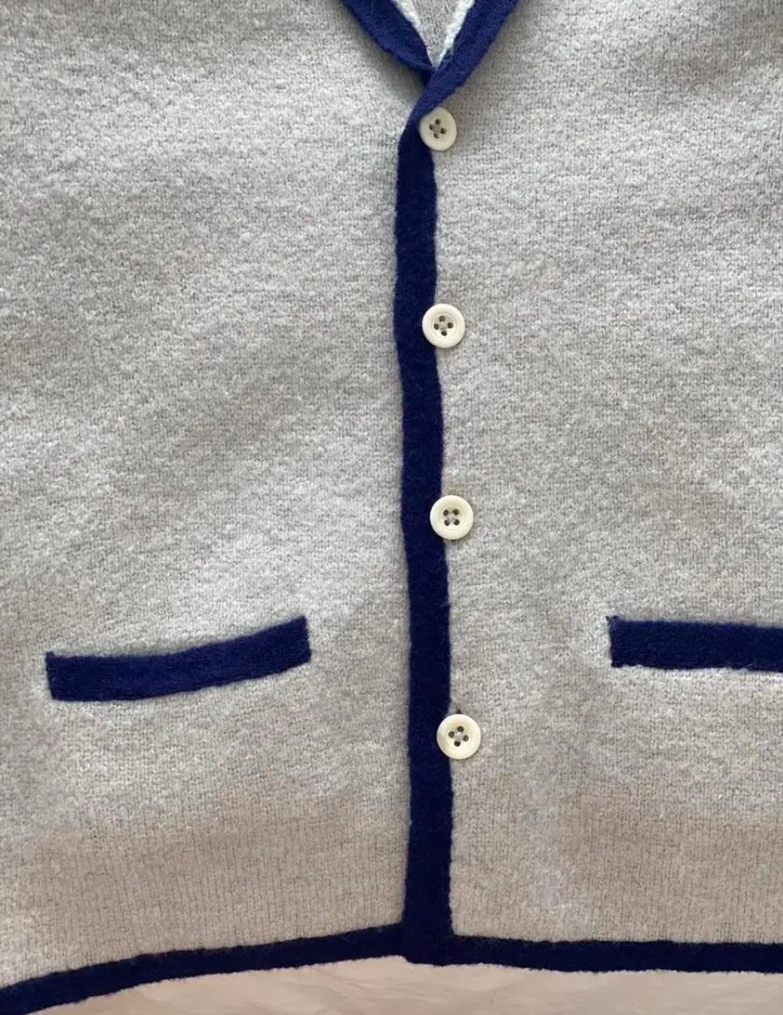 45R (45RPM) 연그레이 울 가디건 상품이미지3