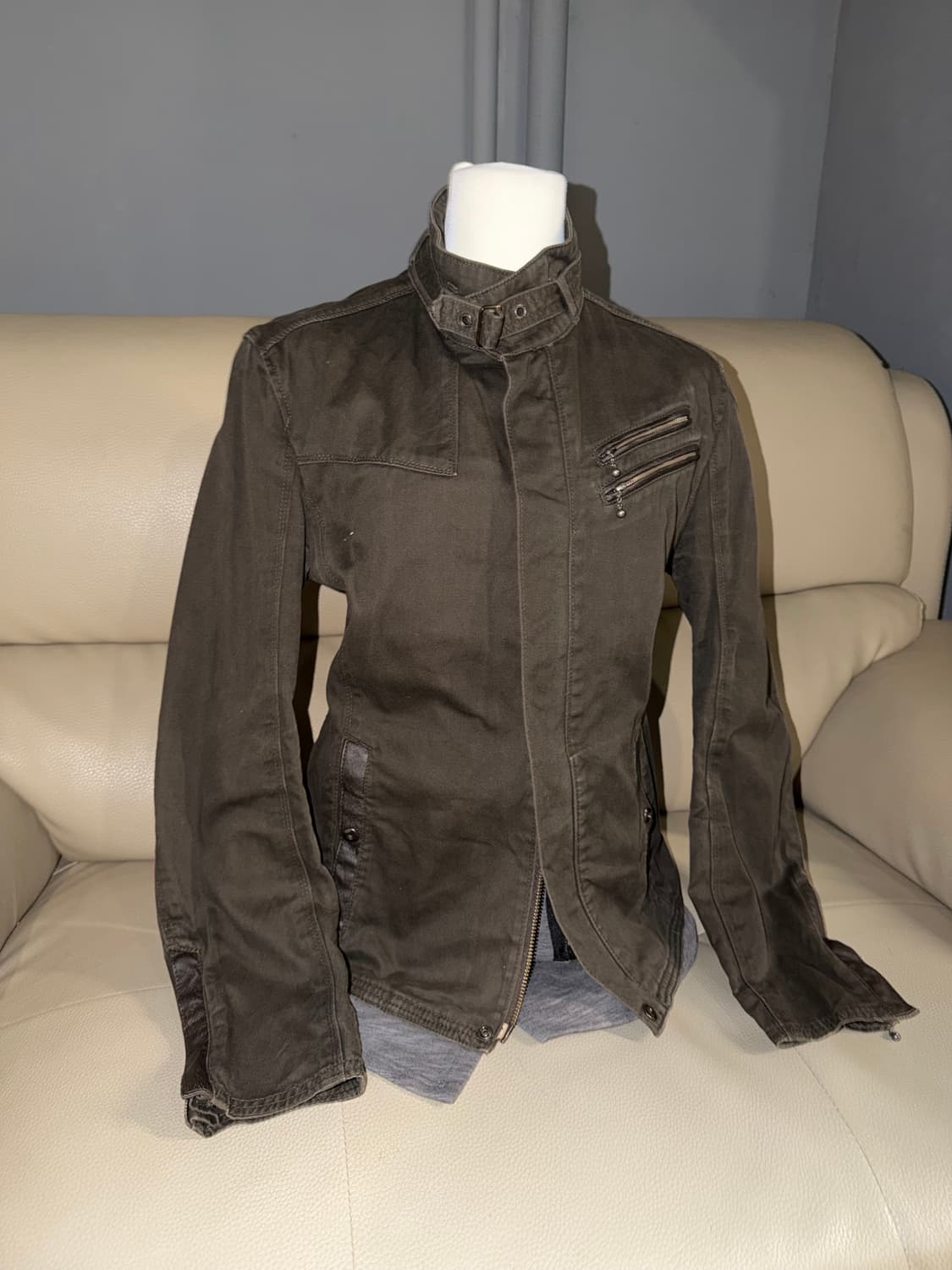 neck buckle point high-neck jacket 상품이미지1