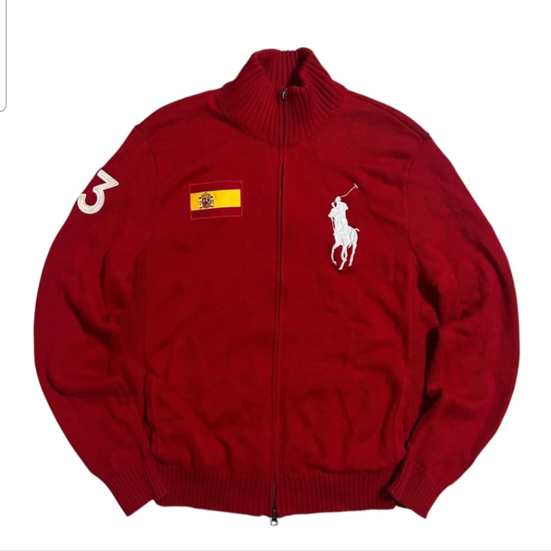 폴로 빅포니 레드 에스파냐 니트 집업 상품이미지1