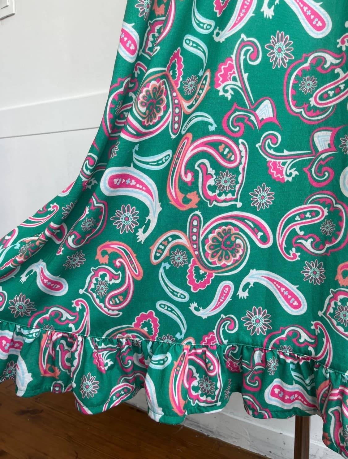 RODEO CROWNS 페이즐리 그린 슬립 롱 원피스 상품이미지3