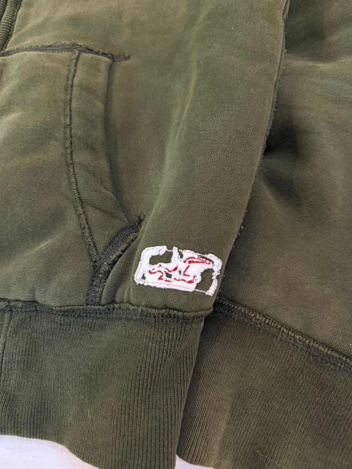 홀리스터 보아털 울프죠 퍼 후드집업 카키 상품이미지3