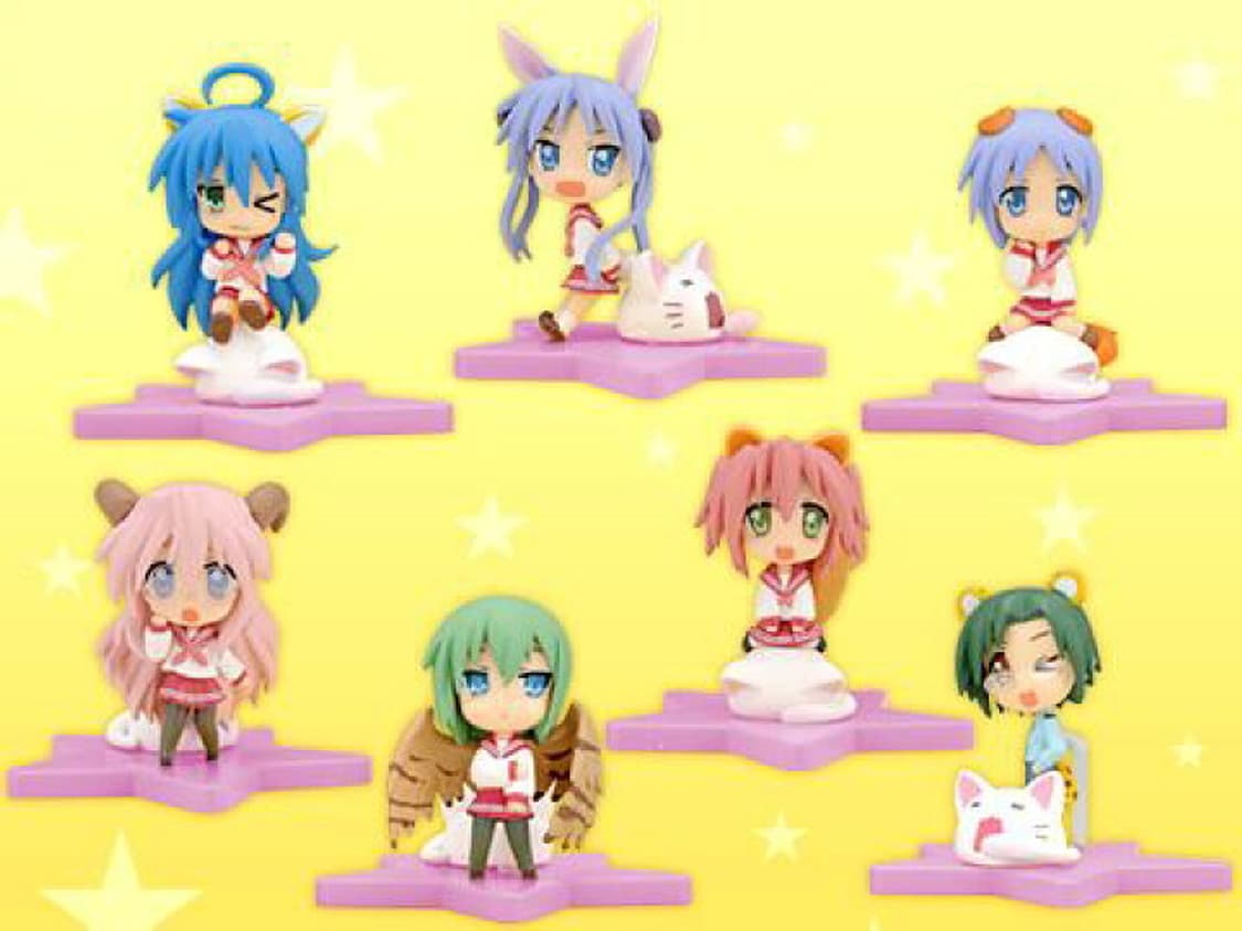 러키스타 미니 디스플레이 피규어 스페셜 고전 미소녀 상품이미지1