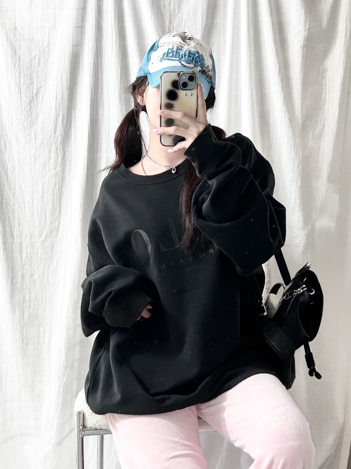 폴로 신형 빅로고 블랙 맨투맨 상품이미지2