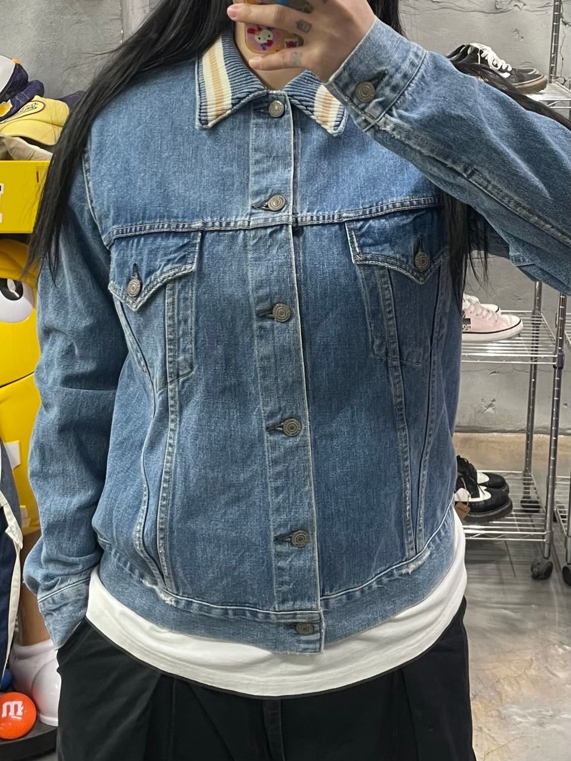 레미 릴리프 데님 트러커 자켓 상품이미지10